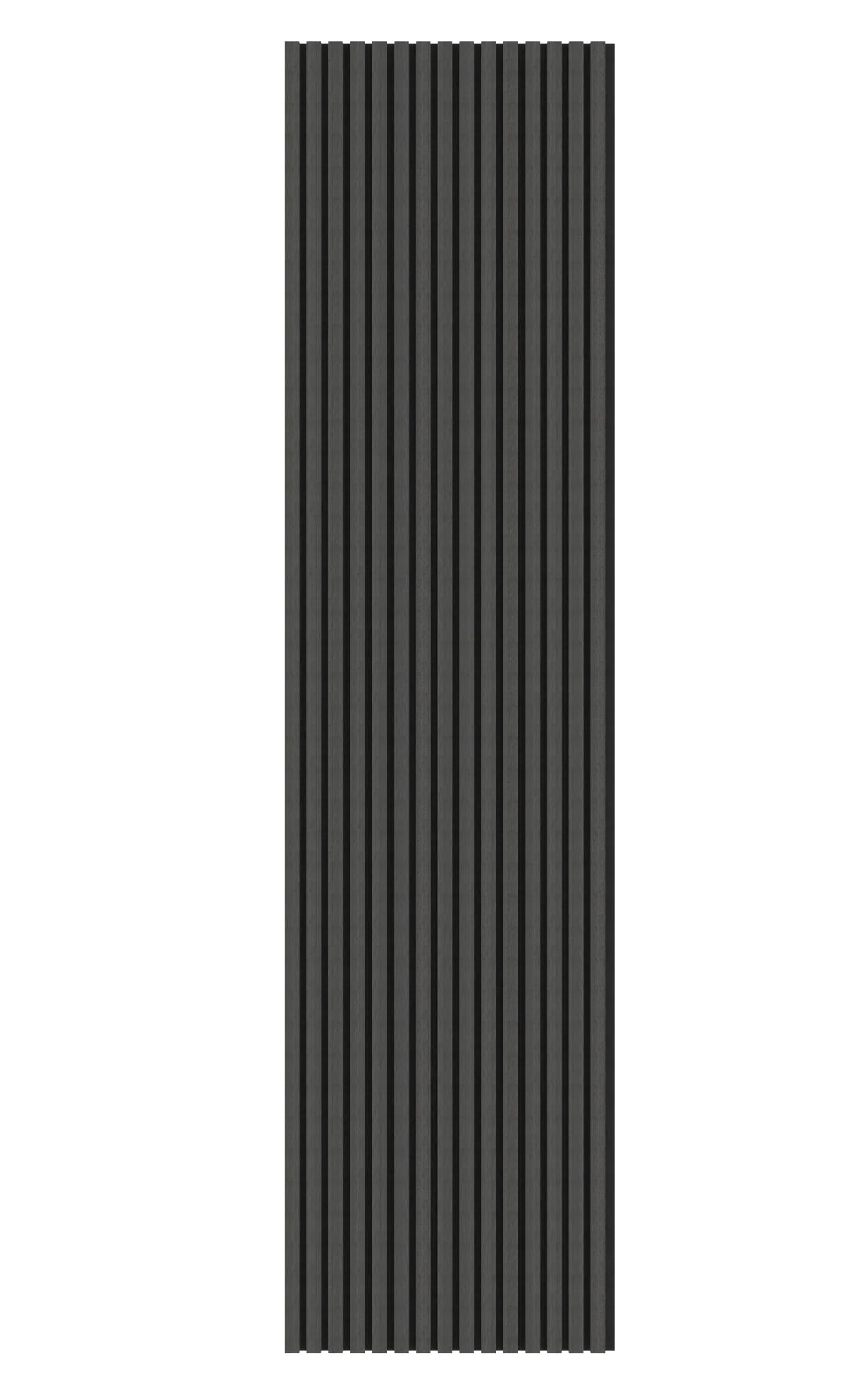 Black Acoustic Wood Wall Panel Thin Slat - 240/300x60cm