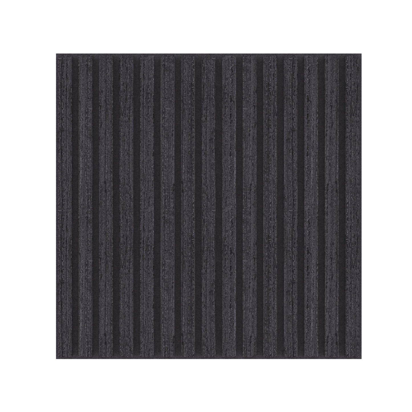Black Acoustic Wood Wall Panel Tiles Thin Slat - 60x60cm (4 Pack)