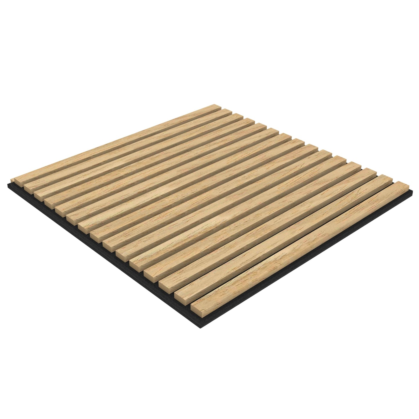 Oak Acoustic Wood Wall Panel Tiles Thin Slat - 60x60cm (4 Pack)
