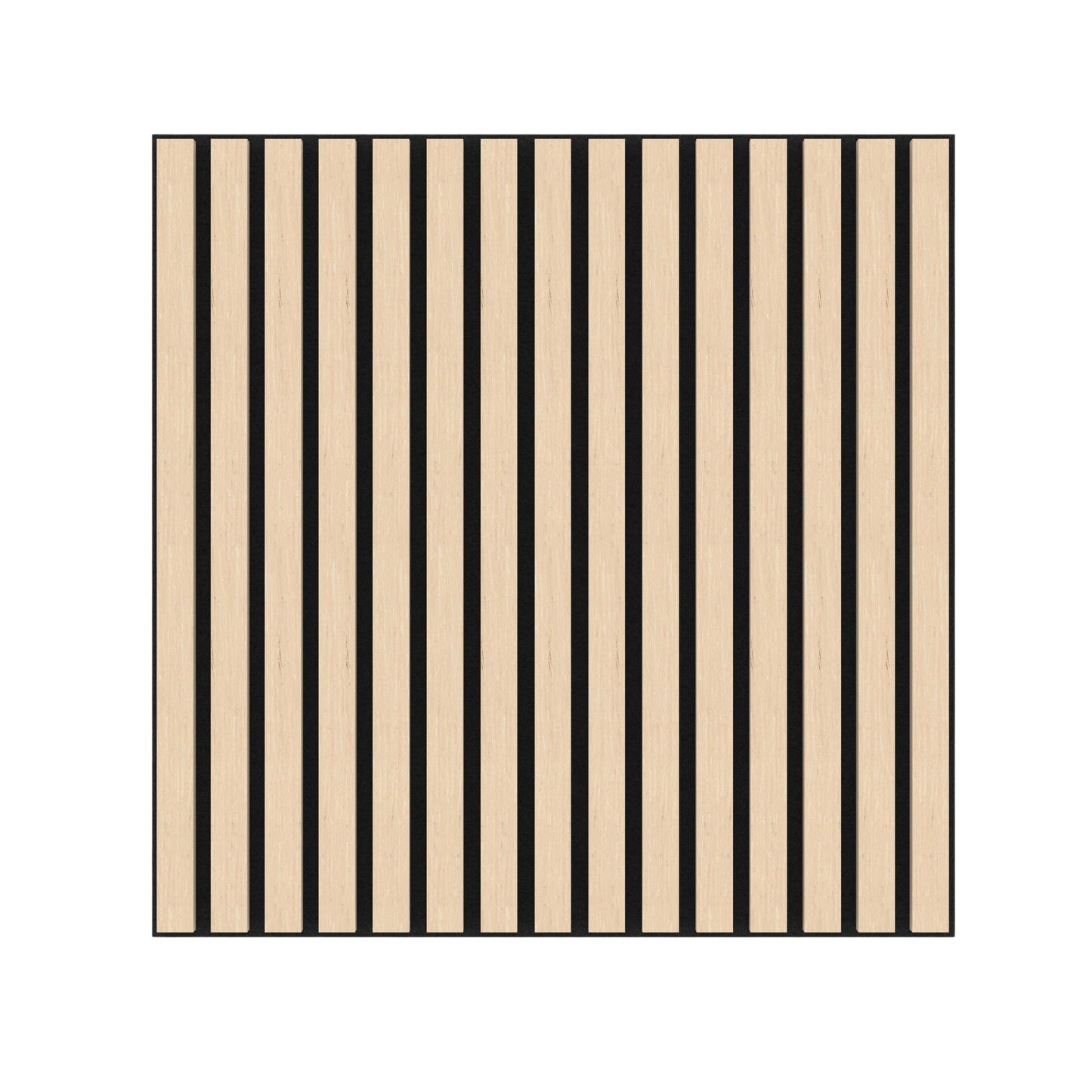 Washed Oak Acoustic Wood Wall Panel Tiles Thin Slat - 60x60cm (4 Pack)